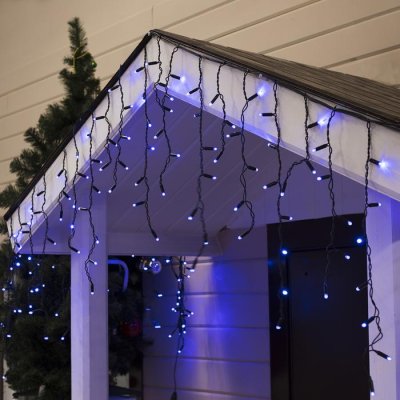 БАХРОМА уличная, УМС, Ш:3м, В:0.6м, Н.Т. 3W LED(IP65-O)-160-220V, СИНИЙ 