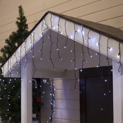 БАХРОМА уличная, УМС, Ш:3м, В:0.6м, Н.Т. 3W LED-160/50-220V, мерцание, БЕЛЫЙ 