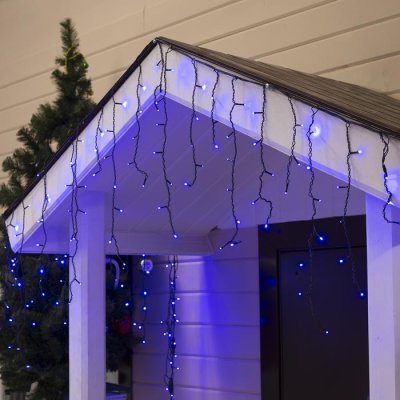 БАХРОМА уличная, УМС, Ш:3м, В:0.6м, Н.Т. 3W LED-160-220V, СИНИЙ 