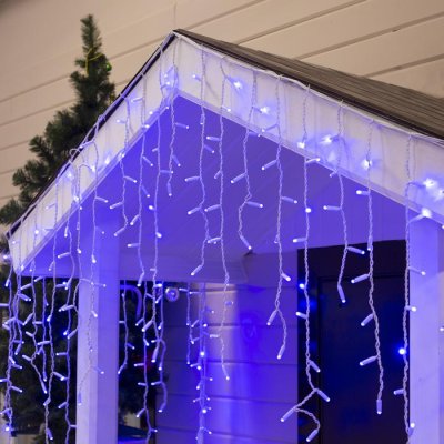 БАХРОМА уличная, УМС, Ш:3м, В:0.9м, Н.Б. 3W LED(IP65-O)-232-220V, СИНИЙ 