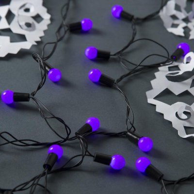 НИТЬ, улич. с насад. "Шарики d=1,5 см" 20 м, Н.Т. LED-200 контр. 8р. ФИОЛЕТ 