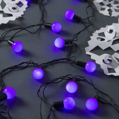 НИТЬ, улич. с насад. "Шарики большие d=2,5 см" 10 м, Н.Т. LED-100-220V контр 8р. ФИОЛЕТОВЫЙ   