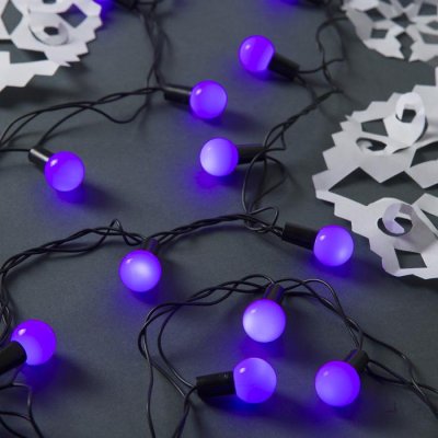НИТЬ, улич. с насад. "Шарики большие d=2,5 см" 10 м, Н.Т. LED-100-220V контр 8р. ФИОЛЕТОВЫЙ 