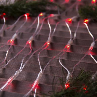 СЕТЬ, уличная УМС Ш:2м, В:1,5м, Н.С. 3W LED-192-220V, КРАСНЫЙ 