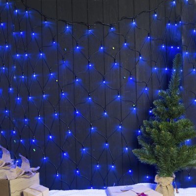 СЕТЬ, уличная УМС Ш:2м, В:1,5м, Н.Т. 3W LED-192-220V, СИНИЙ 
