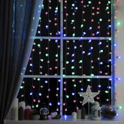 ЗАНАВЕС, УМС вилка "ЕЖИКИ" Ш:2 м, В:1,5 м, Н.С. LED-360-220V, 8 режимов, МУЛЬТИ    