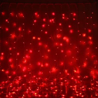 Гирлянда "Занавес" улич. УМС, Ш:2 м, В:6 м, Н.Б. 2W LED-1440-220V, БЕЗ контр. фикс КРАСНЫ 