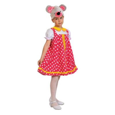 Карнавальный костюм "Мышка Норушка", маска, сарафан, рост 98-128 см 