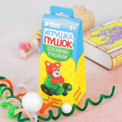 Игрушка из меховых палочек "Котик"