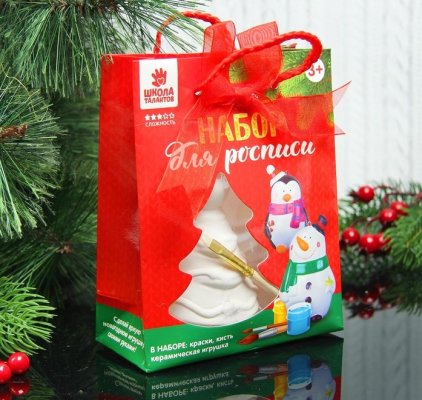 Елочное украшение под раскраску "Елочка"
