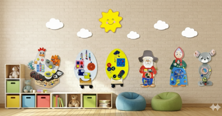 Развивающий комплекс бизибордов «Курочка Ряба»