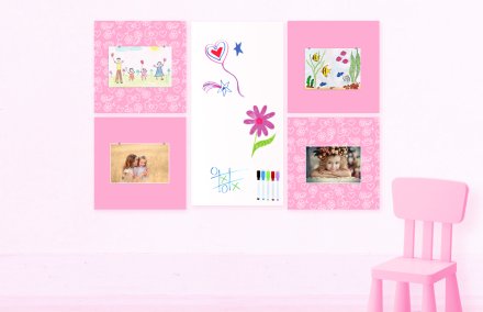 Комплект магнитно-маркерных панелей "Pink History"