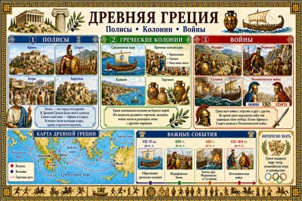 Учебный стенд для школы «Древняя Греция. Полисы. Колонии. Войны»