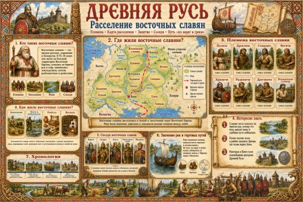 Учебный стенд для школы «Древняя Русь. Расселение восточных славян»