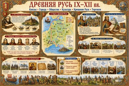 Учебный стенд для школы «Древняя Русь IX–XII вв.»