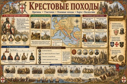 Учебный стенд для школы «Крестовые походы»