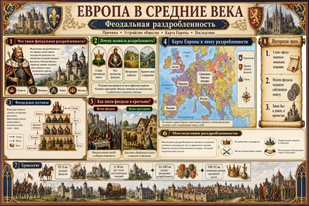 Учебный стенд для школы «Европа в Средние века. Феодальная раздробленность»