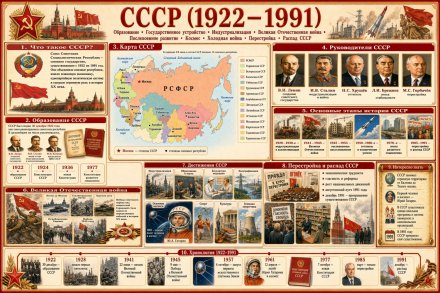 Учебный стенд для школы «СССР 1922–1991 гг» 