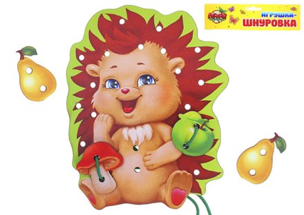 Шнуровка фигурная "Ёжик" (2 шт.)