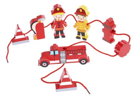 Шнуровка "Пожарная часть", 9 элементов