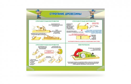 Стенд "Строгание древесины"