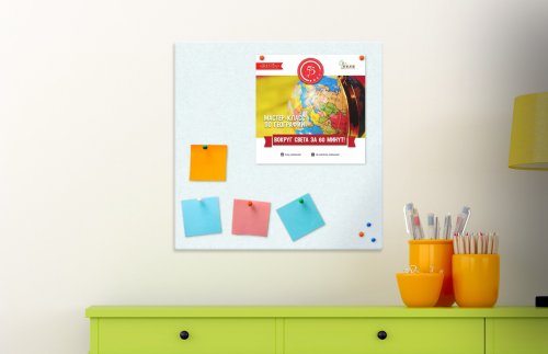 Стенд из эко-войлока 60х60 см. Белый