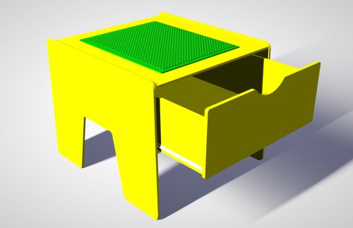 Лего-стол для конструирования с выдвижным ящиком «Новые горизонты»