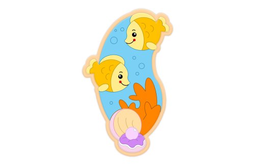 Декорация из пластика "На рифе" 54х88 см 49111П
