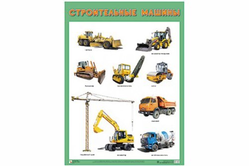 Плакат Строительные машины МС10808