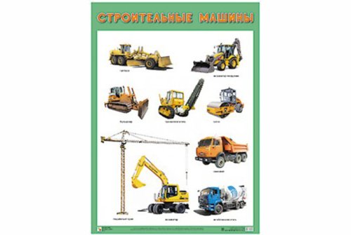 Плакат Строительные машины МС10808