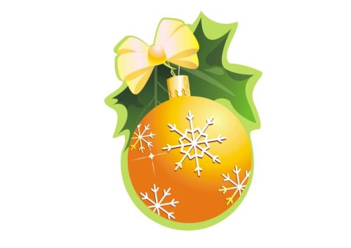 Декоративный настенный элемент "Шар елочный" (желтый) 3066К