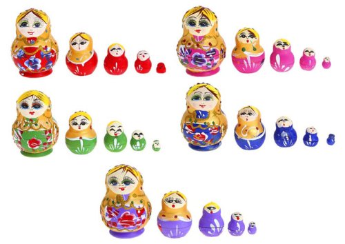 Матрёшка 5 в 1 "Красные маки" 105247