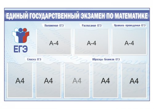 Стенд ЕГЭ по математике