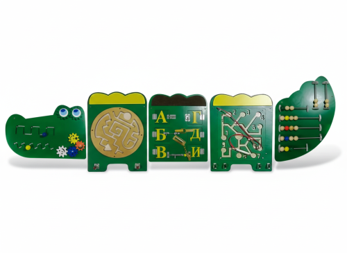 Настенный развивающий модуль «Крокодил» (5 секций) 202648136