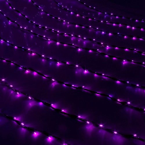 Гирлянда "Дождь" улич. Ш:2 м, В:1,5 м, Н.Т. LED-400-220V, контр. 8 р, ФИОЛЕТ 187297С