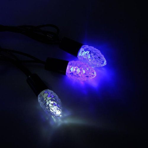 Гирлянда "Метраж" улич. с насад. "Шишки" 5 м, Н.Т. LED-40-220V, моргает, БЕЛО-СИНИЙ 1080051С