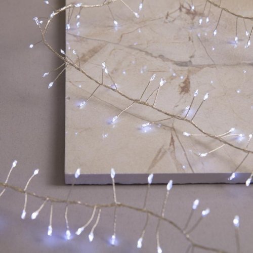 НИТЬ уличная, мишура роса, Д:2 м, Н.С. LED-200-4.5В, контр. 8 р., БЕЛЫЙ 3652332С