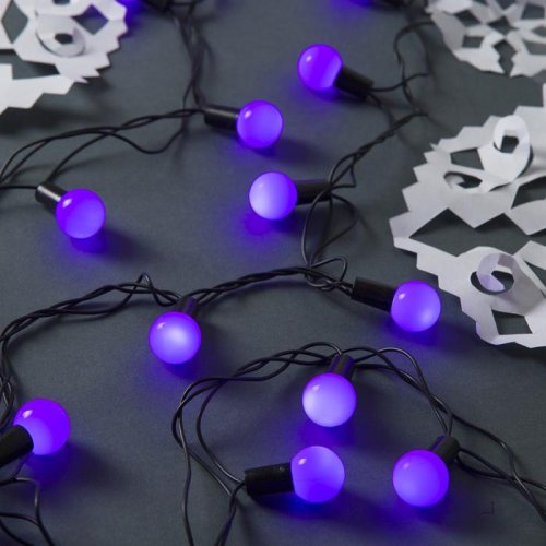 НИТЬ, улич. с насад. "Шарики большие d=2,5 см" 10 м, Н.Т. LED-100-220V контр 8р. ФИОЛЕТОВЫЙ 185544С