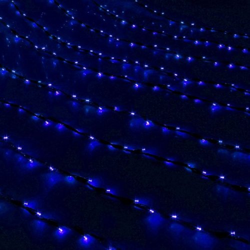 Гирлянда "Дождь" улич. Ш:2 м, В:3 м, Н.Т. LED-800-220V, контр. 8 р, СИНИЙ 706340С