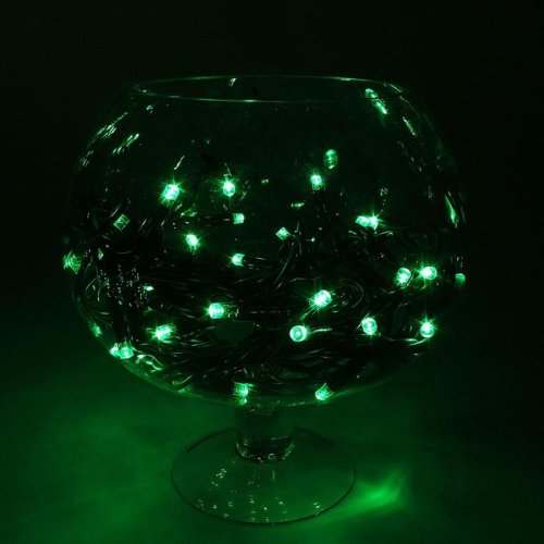 Гирлянда "Метраж" улич. УМС Д: 10 м, Н.Т. "Каучук" LED-100-220V, 3W, БЕЗ контр. ЗЕЛЕНЫЙ 1080633С