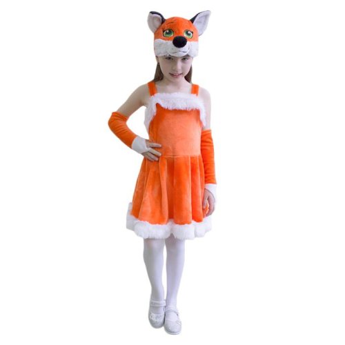 Карнавальный костюм "Лисичка", сарафан, шапочка, 4-7 лет 2176837