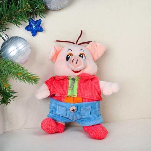 Мягкая игрушка "Свин в костюмчике" 3138707С