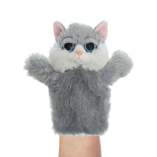 Мягкая игрушка на руку "Кошка", цвет серый 306538