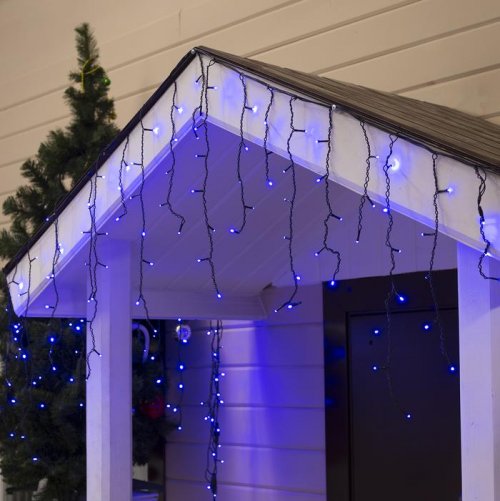 БАХРОМА уличная, УМС, Ш:3м, В:0.6м, Н.Т. 3W LED-160-220V, СИНИЙ    