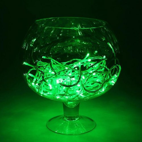 Гирлянда "Метраж" улич. УМС, 10 м, Н.Б., 2W LED-100-24В, БЕЗ контр., ЗЕЛЕНЫЙ   