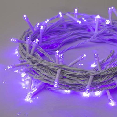 НИТЬ, 10 м, Н.Б. LED-100-220V, 8 режимов, ФИОЛЕТ   