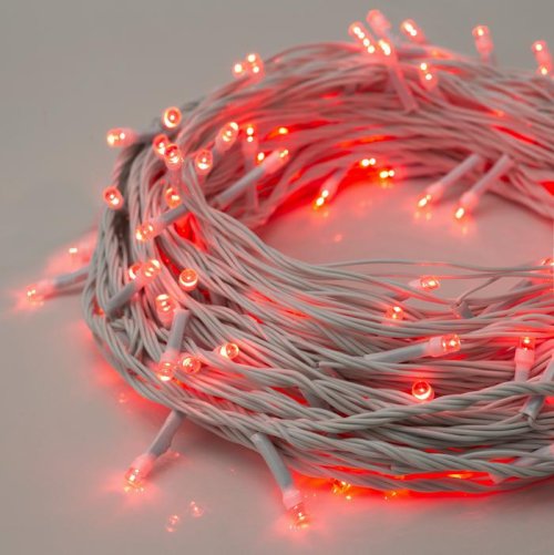 НИТЬ, 20 м, Н.Б. LED-200-220V, 8 режимов, КРАСНЫЙ   