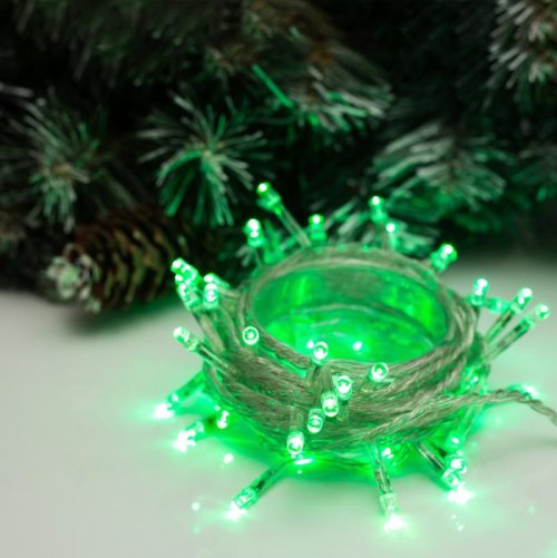 НИТЬ, 5 м, Н.С. LED-50-220V, 8 режимов, ЗЕЛЕНЫЙ   
