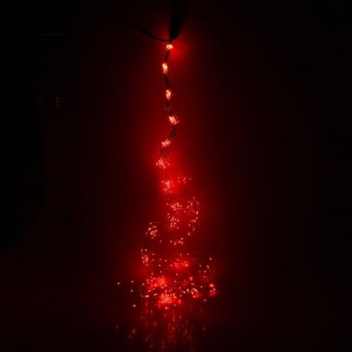 Гирлянда "Конский хвост (капля росы)" 24 нити по 1,5 м., LED-360-12V, контроллер 8 режимов, КРАСНЫЙ 
