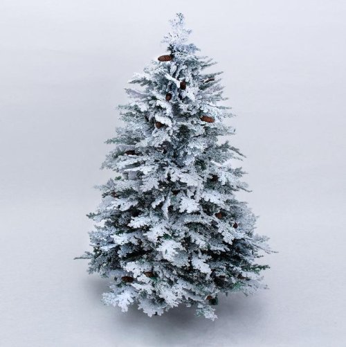 Елка "Элит снежная" с шишками (литые ветки) 210 см, d нижнего яруса 125 см, 500 веток  2338596